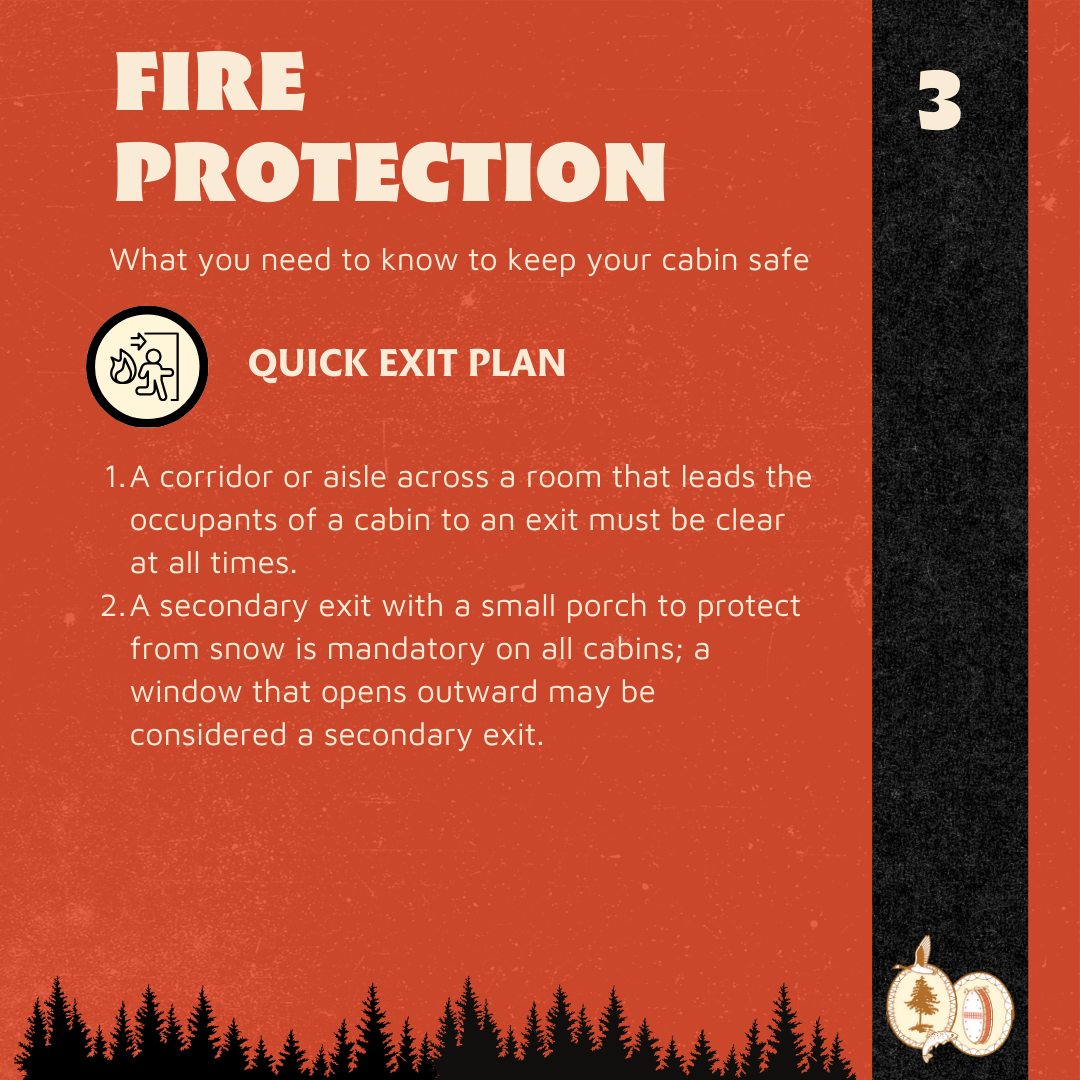 Infographic of a quick exit plan for fire safety